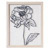 Peony Sketch Printed Glass Wall Art - 12" x 15"